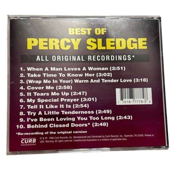 PERCY SLEDGE - THE BEST OF PERCY SLEDGE [CURB] CD 1996 - Picture 2 of 5